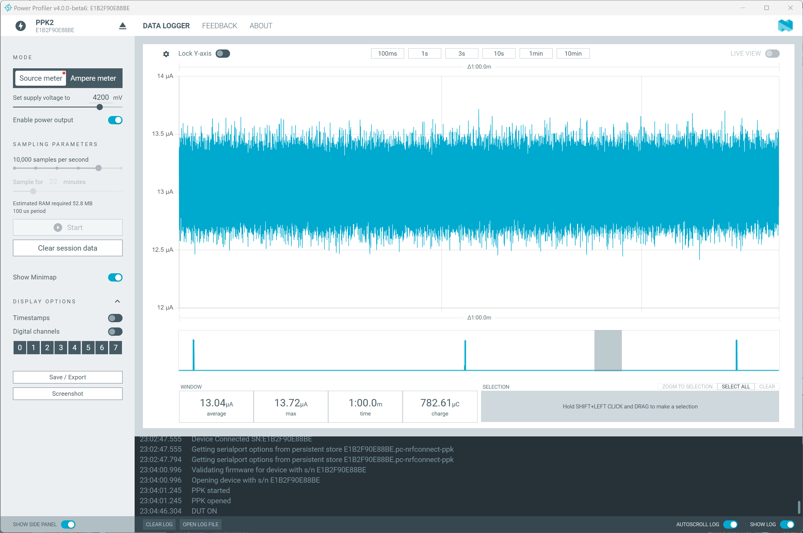 Power Profiler-Kit II Messung