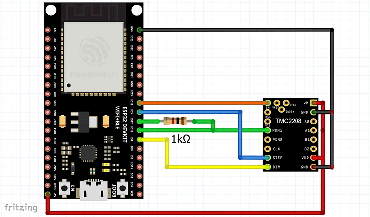 ESP32 TMC2208 UART Connection