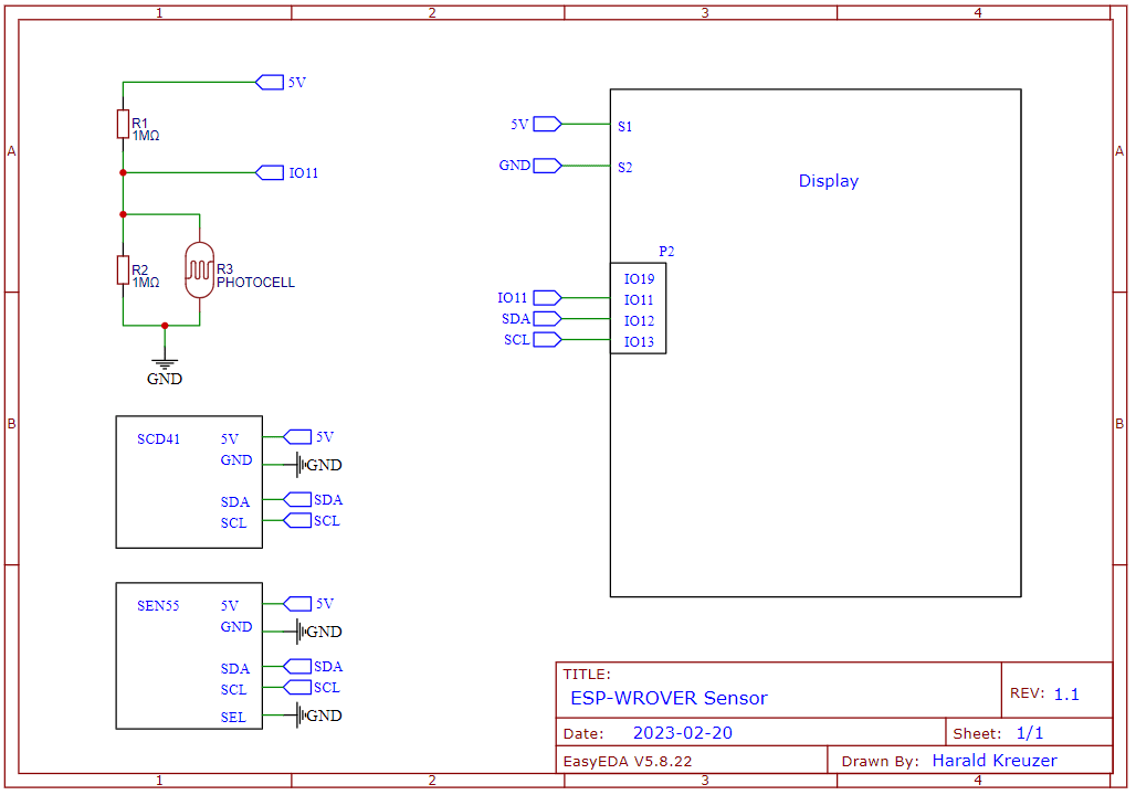 ESP32 Wetterstation Schaltplan